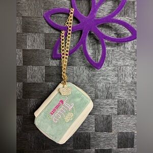Juicy Couture Mint and Beige Wallet with Gold Chain